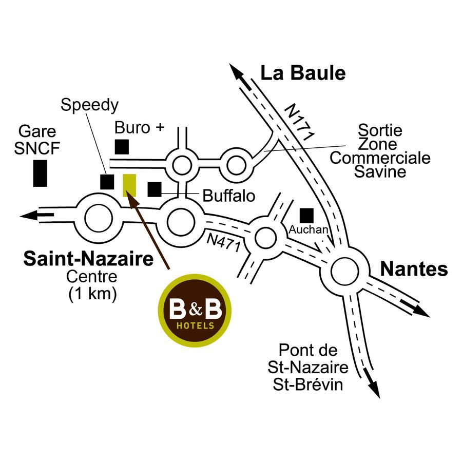 B&B Hotel Saint-Nazaire ทรินญาค ภายนอก รูปภาพ